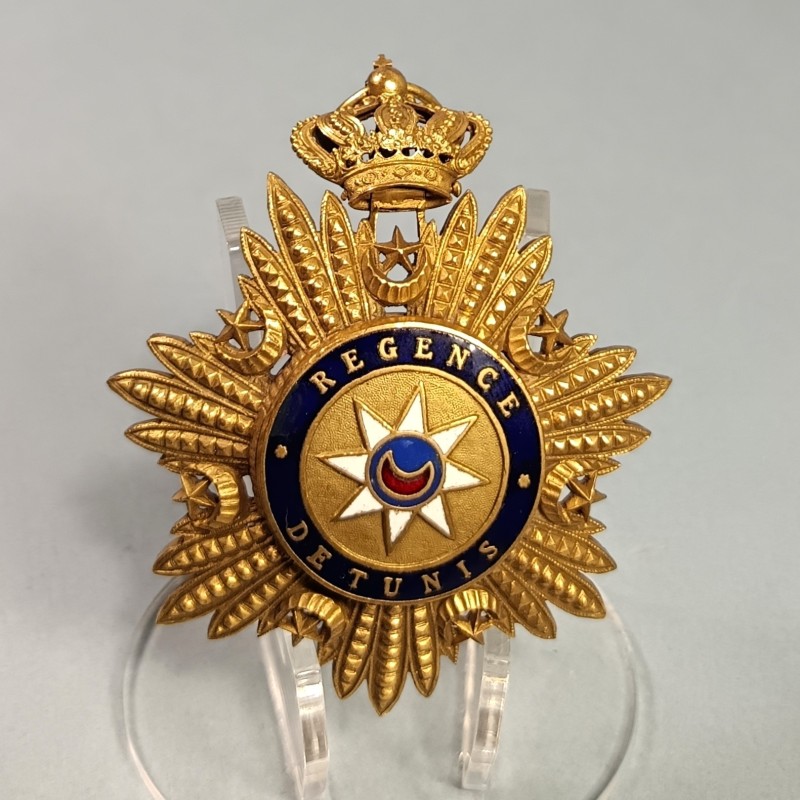 TUNISIE MEDAILLE BIJOU DE GRAND CROIX DE LA REGENCE DE TUNIS DINASTIE HUSSEINITES